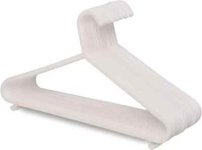 20/40 x Adult Plastic Hangers Clothes Flocked Coat Trouser Hanging Space saving