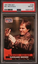 1991 Pro Set BILL BELICHICK Browns Patriots RC Rookie Card 126 Coach PSA 8. rookie card picture