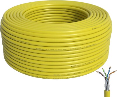 250m CAT.7 Verlegekabel duplex gelb Gigabit 10Gbit 1000Mhz Netzwerkkabel Cat7