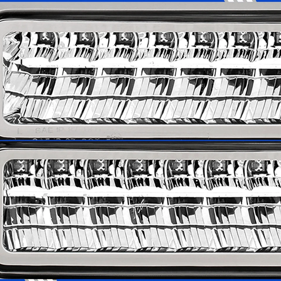 88-98 GMC Chevy C10 C/K 1500/2500/3500 Pickup LED Parking Signal Bumper Lights - Image 3 of 4