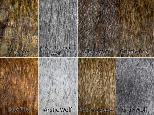 Faux Animal Fur Long Pile Heavy 65" Wide Fabric, Plush, Warm Soft Coat, Fursuit - Picture 2 of 82