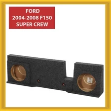 QPower Dual 10″ Sealed Empty Woofer Enclosure for Ford F-150 Super Crew ’04-’08