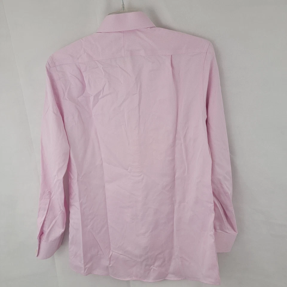 Camisa de Vestir CHARLES TYRWHITT Para Hombres Talla 16.5-35 Sin Hierro Calce Ajustado ROSA Diamante LEER Foto 4 de 4