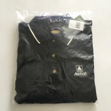 VTG Greg Norman Play Dry  Black Golf Polo Shirt Men's Sz L CITGO Asphalt Logo