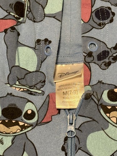 Disney Stitch Sweatshirt Women's Junior Jacket Zip UP Hoodie Med 7-9 - Picture 8 of 13