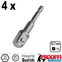 4 X Akkuschrauber Stecknuss Adapter 1/2 SteckschlüSsel Halter Bohrmaschine C4419