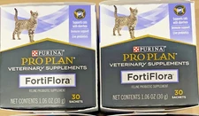 2-boxes Purina FortiFlora Pro Plan Supplement-60 Sachets for Cat -EXP 04-2026