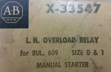 NEW ALLEN-BRADLEY #(X-33547) L.H. OVERLOAD RELAY