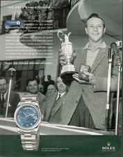 ROLEX Pubblicità 1 pagina 2008 OROLOGIO OYSTER DAY DATE ORO BIANCO ARNOLD PALMER