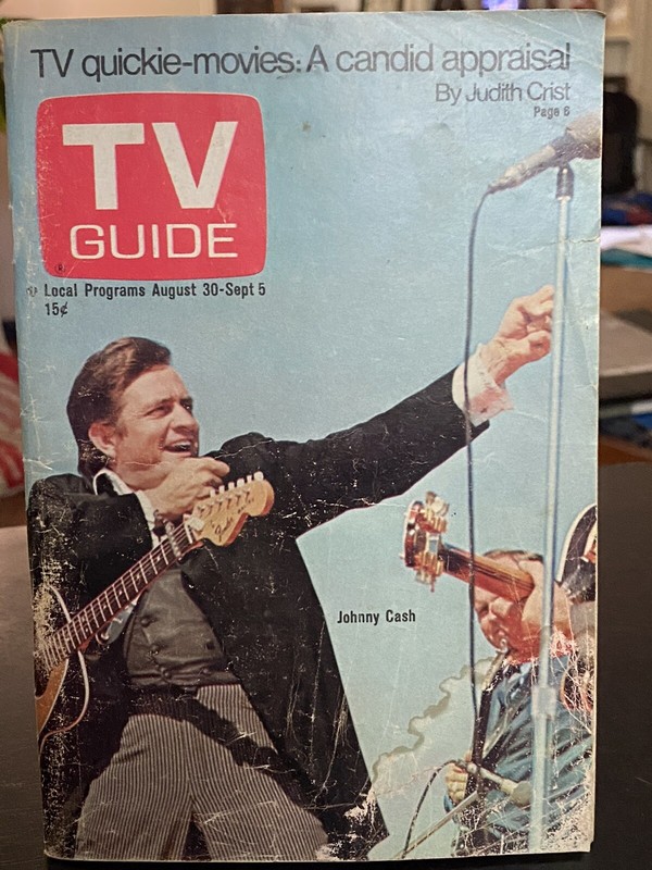 TV Guide August 1968 Johnny Cash cover