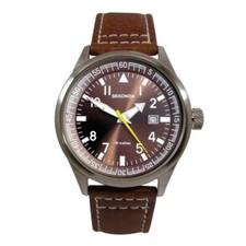 Image of Sekonda Watch 3882 Mens Brown Leather Strap Date RRP £59.99