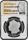 2023-S  MORGAN  US Mint Silver Dollar,   PF70 by NGC,   an EXCEPTIONAL coin!!!!