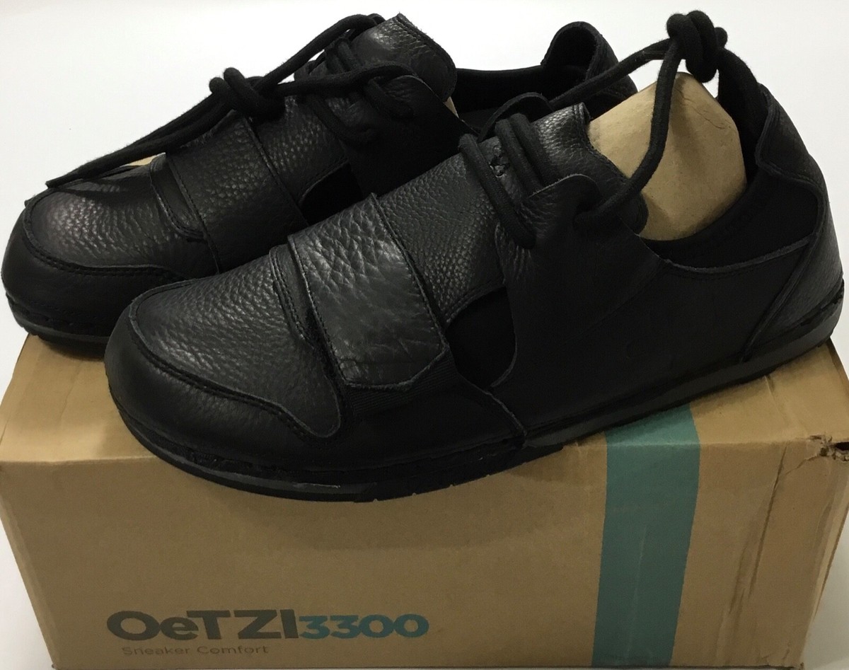 Unisex OTZ Low Lace Up Relax Leather Shoes 3301 Black EU 44
