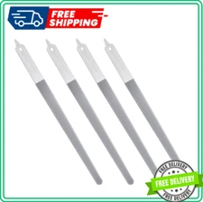 4 Pcs Diamond Deb Nail File Metal Nail File with Sharp Pointed Tip Stainless St