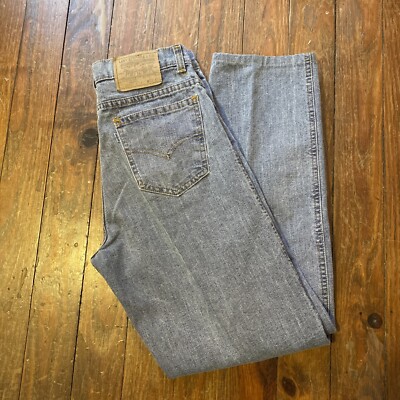 Vintage Levi's 28x29 550 Relaxed Tapered Fit Gray Denim Jean