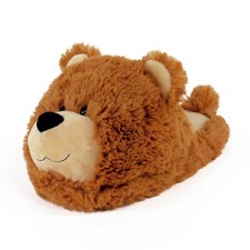 Fuzzy Bear Slippers - Brown Animal Slippers for Men Women