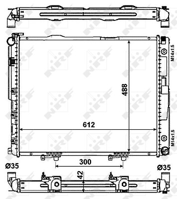 NRF 53786 radiator, engine cooling for Mercedes-Benz