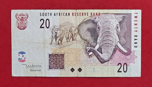 SOUTH AFRICA 2005 (ND) 20 RAND BANKNOTE,SIGN T.T. MBOWENI,ELEPHANT SERIES P129A - Picture 3 of 4