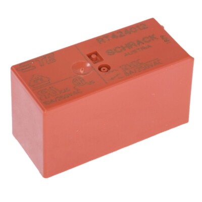 2X/10X RT424012 Relais elektromagnetisch; DPDT; USpule :12VDC; 8A/250VAC Schrack