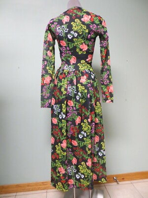 〓Molly Goddard〓Floral Cotton Dress black Molly Goddard Floral Pattern Cotton Long Dress Sleeveless