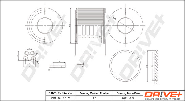 Dr!ve+ DP1110.13.0173 Fuel filter for AUDI,PORSCHE,VW