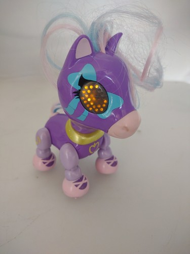4" Tall Zoomer Spin Master Zupps Pretty Mini Pony Light up Sound & Sensors Lilac