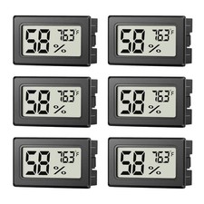 6 Pack Mini Hygrometer Indoor Humidity Meter, Small Digital Thermometer Humid...