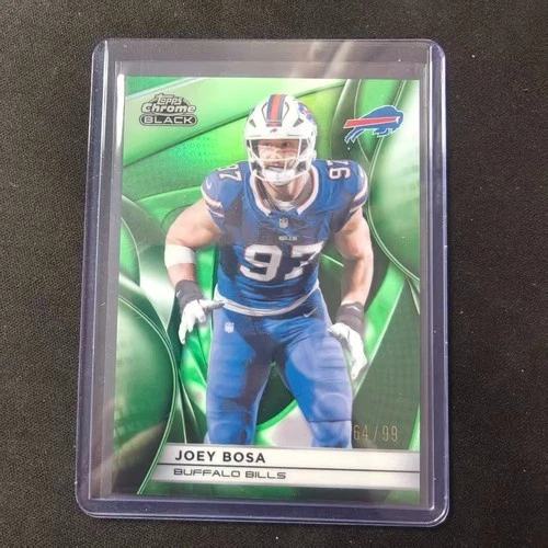 ⚡️XB 2025 TOPPS CHROME BLACK FOOTBALL GREEN REFRACTOR /99 JOEY BOSA
