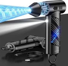 Compressed Air Duster,GekReok Rechargeable 180000RPM Electric Dust Air Blower,