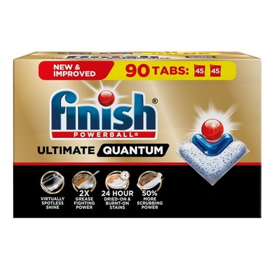 Finish Powerball Ultimate Quantum Dishwasher Detergent Pods, 90-count