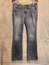 Ariat REAL Jeans Womens 30R Stretch Denim Bootcut Mid Rise Embroidered Pockets