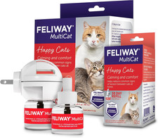 Multicat Cat Calming Diffuser Kit and 1 Pack Refill   Helps Reduce Fighting, Ten