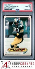 1983 TOPPS STICKERS INSERT #27 JOHN STALLWORTH HOF PSA 10