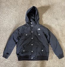 The North Face HyVent 550 Boys Hooded Full Zip Puffer Jacket L 14/16 Black