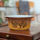 Pyrex Old Orchard Fruits 1 qt Round Casserole Dish #473 No Lid