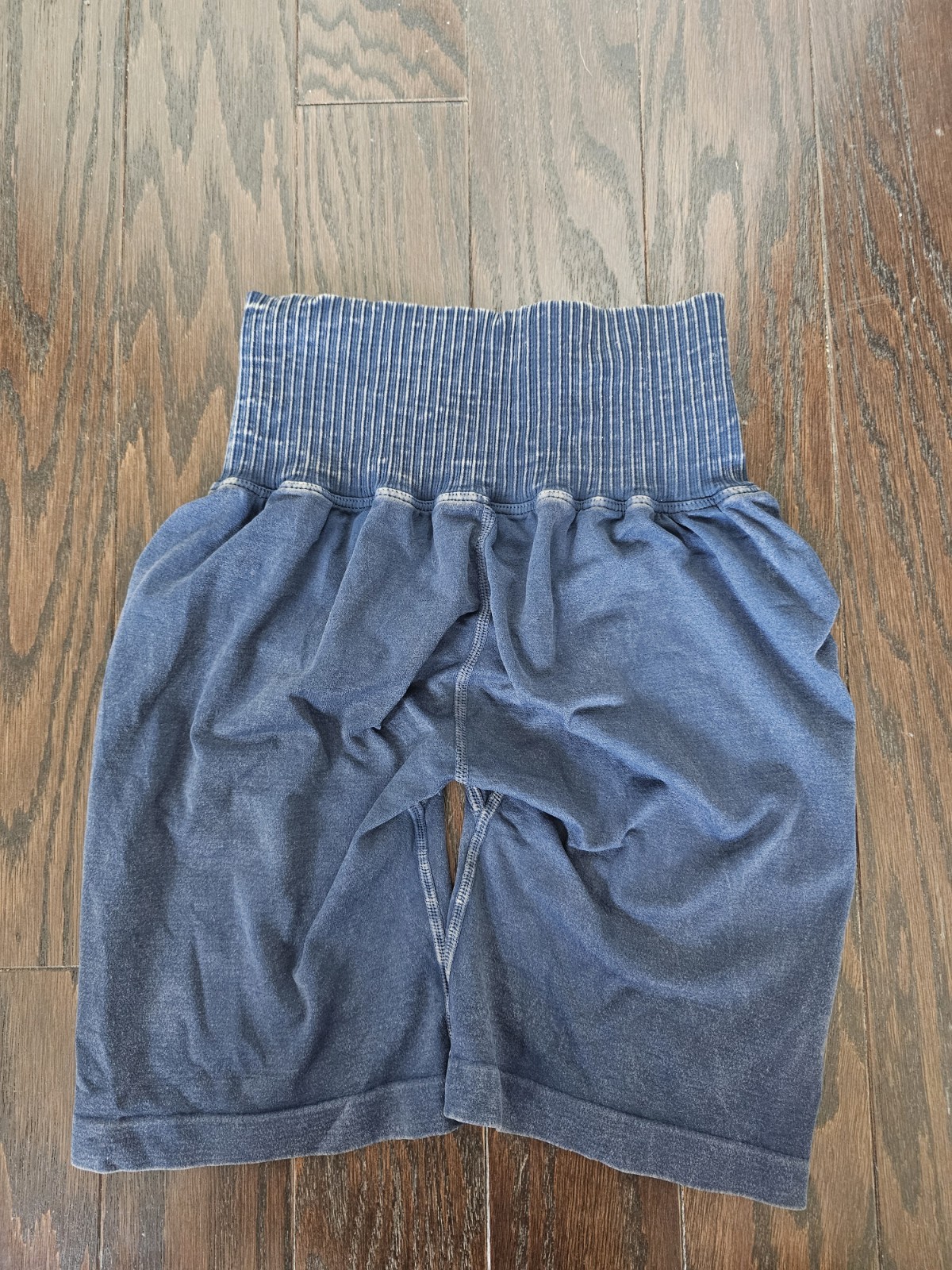 Free People Movement Good Karma Scrunch Biker Shorts Blue Xs/S NWOT