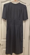Women’s Vintage Liz Claiborne Dress Navy Print Size 8