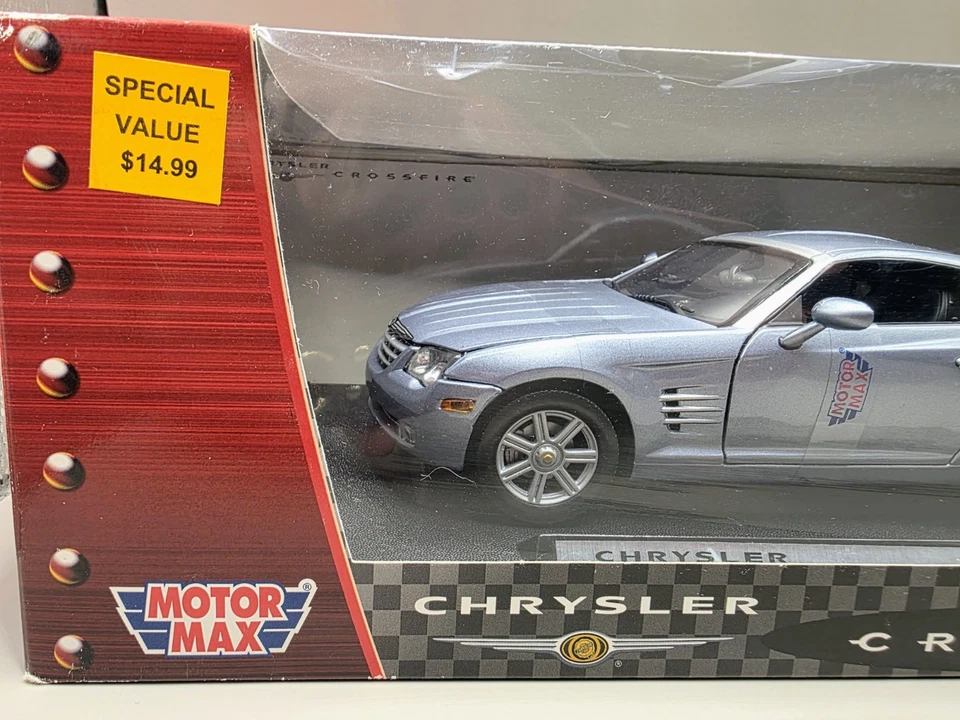 1/18 2005 Chrylser Crossfire Silver MotorMax Box Die-Cast Car 2006 2007 - Image 3 of 4