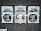 2008 & 2010& 2011-W $1 Proof American Silver Eagles NGC Early Releases
