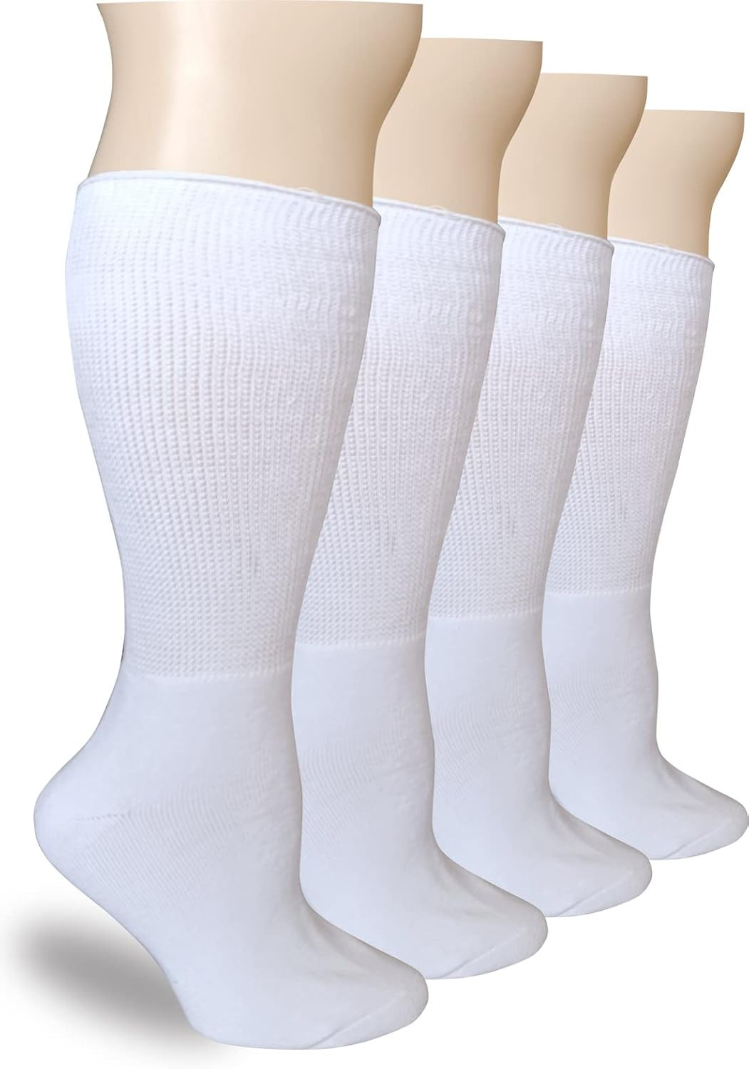 2 Pairs Extra Wide Bariatric Diabetic Socks Non Binding for Swollen Feet & Legs