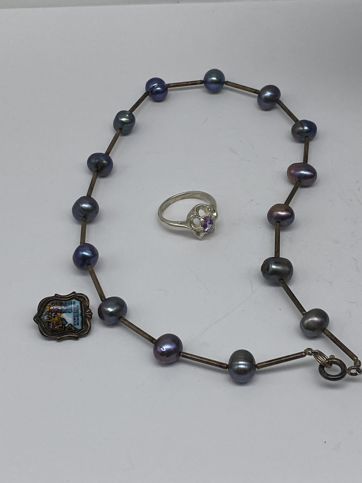 Sterling Silver Assorted Ring Brooch Necklace Jew… - image 6