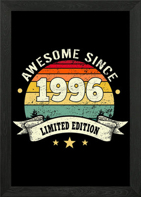 Awesome Since 1996 Framed Wall Art Poster Canvas Print Picture