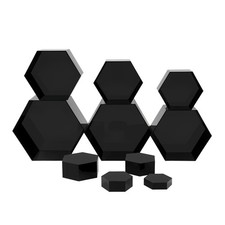 Buffet Dessert Cake Stands for Party Wedding 10Pc Black Hexagon Display Risers