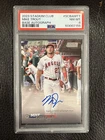 2023 Stadium Club Chrome Mike Trout Auto On Card PSA 8 Angels