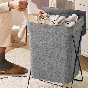 Foldable Laundry Basket with Lid