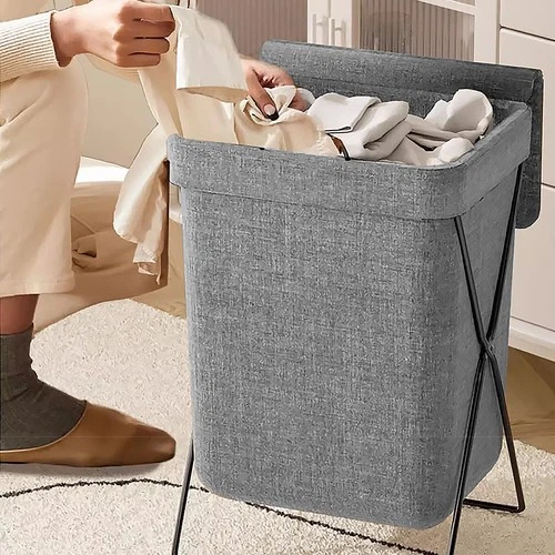 Foldable Laundry Basket with Lid, photo 2