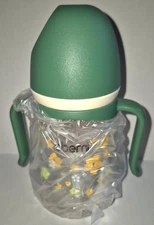 Weighted Straw Training Cup Spill Proof Easy Grip Baby First Sippy Cup 6m+ Green