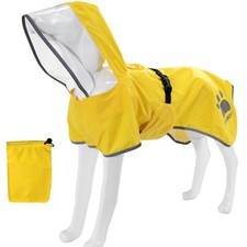 MAMORE Dog Raincoat Waterproof, Lightweight Medium 13-22lb , Yellow