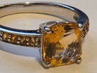 STERLING 925 ORANGE CZ RING SIZE 9 LJ HALLMARK? — photo 4