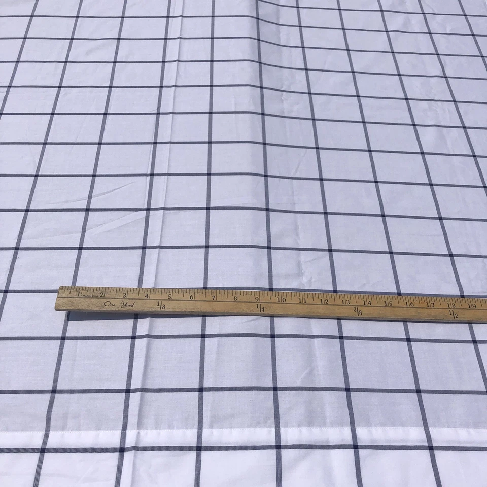 Sábana plana completa Pottery Barn Teen orgánica boxter blanca azul algodón ventana Foto 4 de 4